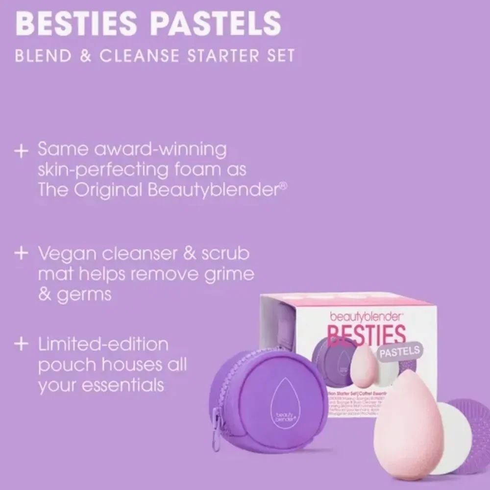 BeautyBlender Besties Pastels Blend‎ & Cleanse Starter Set